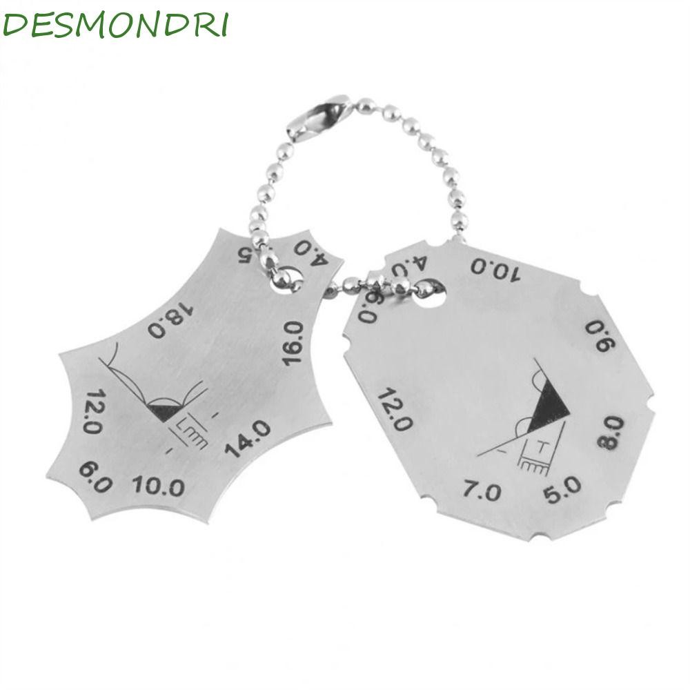 DESMONDRI Weld Gauge, Fillet Weld Tee Joint Welding Gauge, มุมขวาคอความลึกสแตนเลสความยาวขาเครื่องเชื