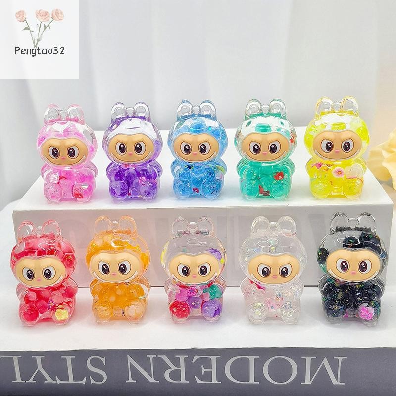 [Nto] อะคริลิค Creative Quicksand เครื่องประดับ Noctilucent Bubble Bead Labubu ระเบิดแฟลชขวดทรายพวงกุญแจจี้ DIY อุปกรณ์เสริม [TH]