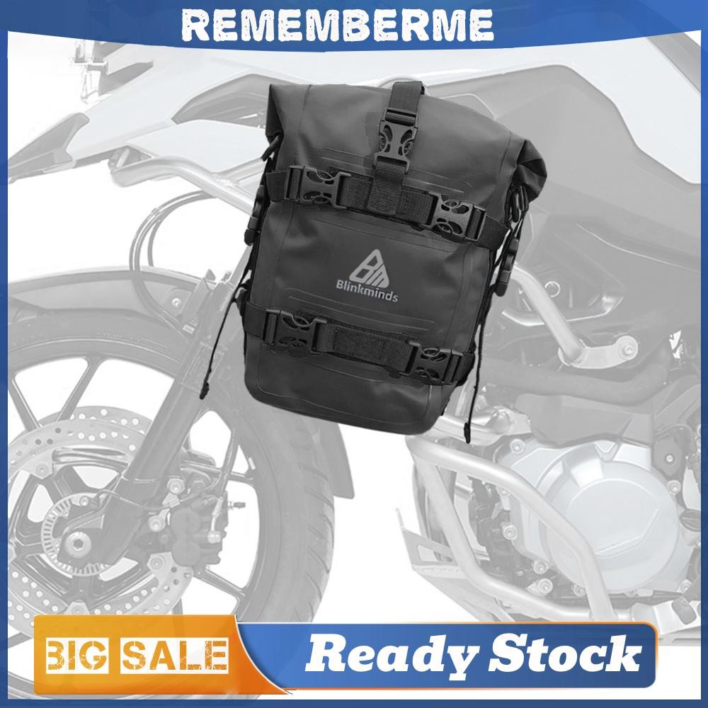 จัดส่งในกรุงเทพฯ กระเป๋ากันชนรถจักรยานยนต์ IPX7 กันน้ํา 8L Moto Saddle Pannier Bag (สีดํา)