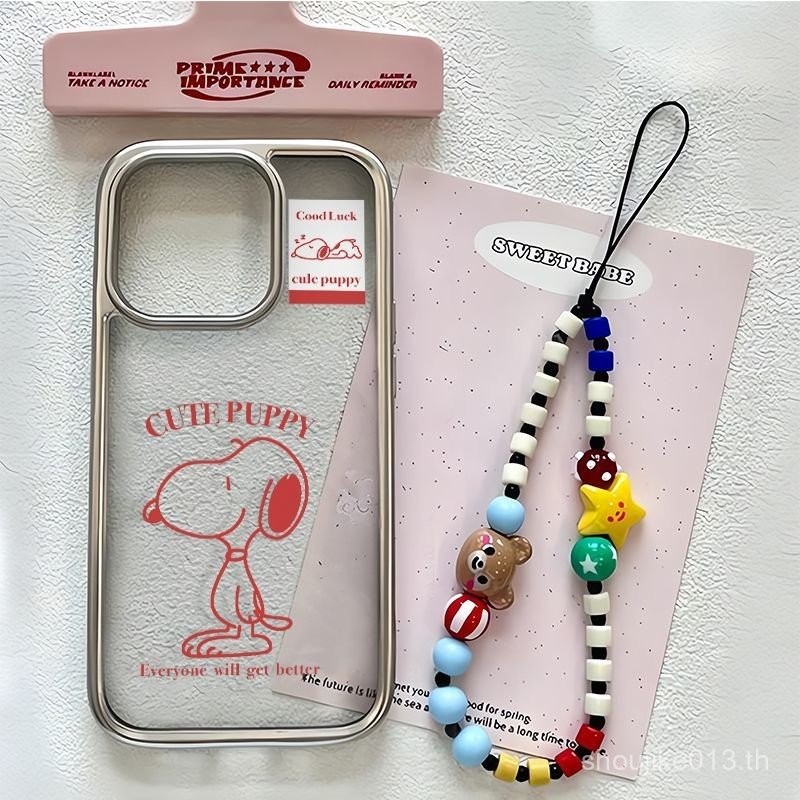 Red Snoopy สำหรับ iPhone XS MAX 7 8 PLUS 11pro 13pro x XR 11 12 13 14 15 16pro MAX