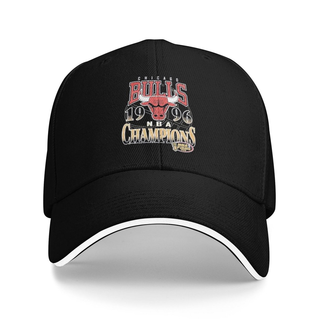 Vintage Chicago Bulls Champs Nba Chicago Bulls Graphic Casquette แฟชั่น Peaked Cap