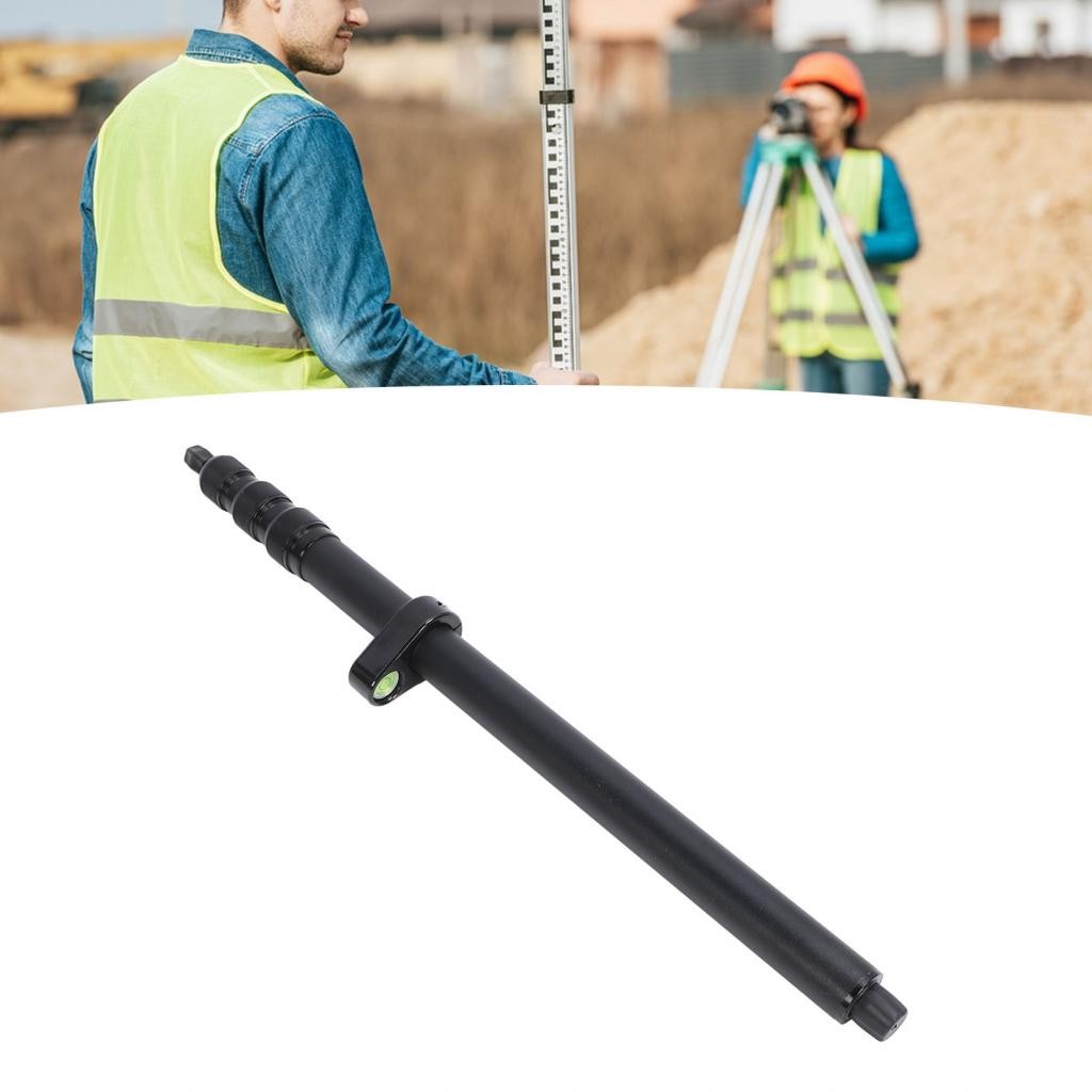 Land Surveying POLE Survey Prism พร้อม Bubble อลูมิเนียม Telescopic หมุนล็อค Rod สำหรับ 1.5 เมตร