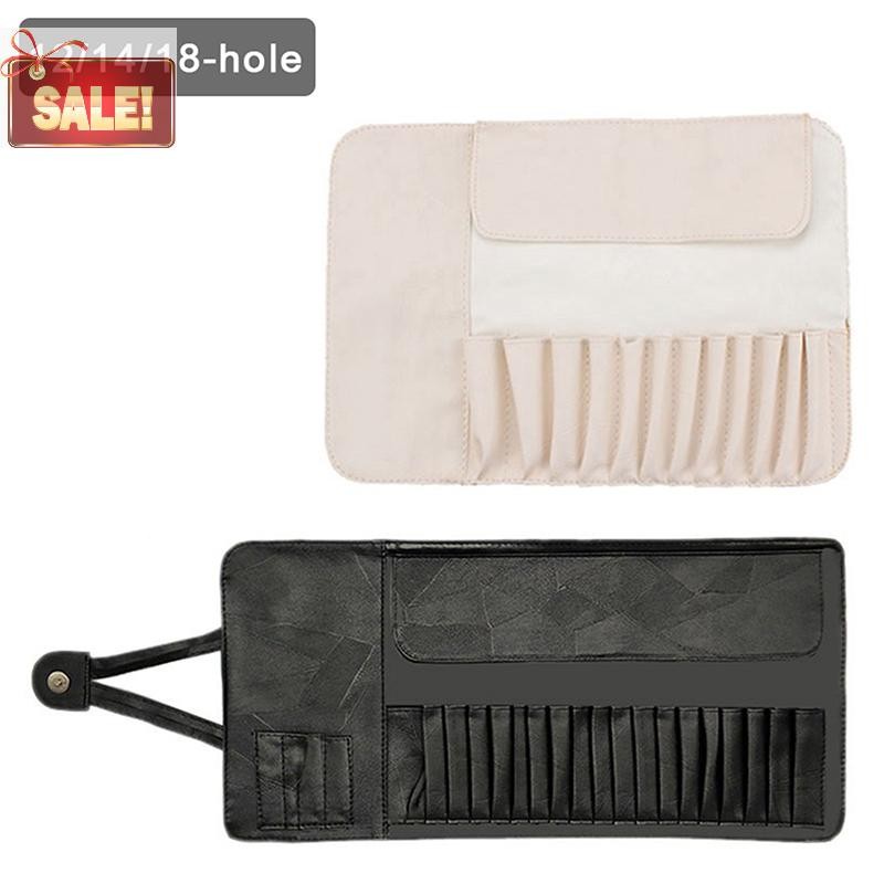 Bl 12/14/18 หลุมแปรงแต่งหน้ากระเป๋า Functional เครื่องสําอางกรณี Travel Organizer Make Up แปรง Protector เครื่องมือแต่งหน้า Rolling กระเป๋า A