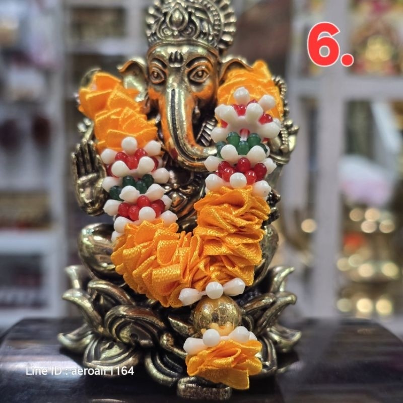 A&R Tewa Bucha.มาลัยแขก_สร้อยมุก/จิ๋วๆ_No.6_เหลือง