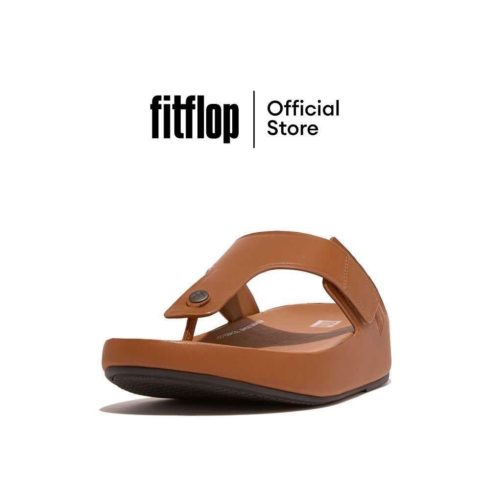 FITFLOP SAMEL MENS ADJUSTABLE LEATHER รองเท้าแตะแบบหูหนีบผู้ชาย รุ่น GU2-592 สี LIGHT TAN