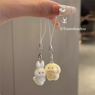 การ์ตูนมินิสัตว์จี้น่ารัก แห่กัน กระต่ายตุ๊กตาพวงกุญแจโทรศัพ…