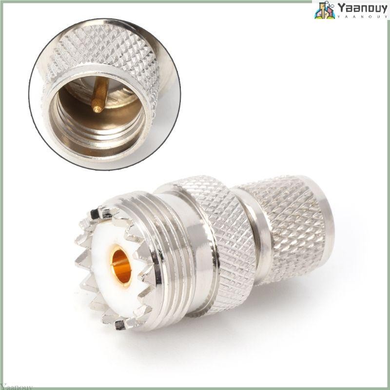 Yaa Mini UHF Male To UHF Female Jack Straight RF Connector อะแดปเตอร์แปลงโคแอกเซียล