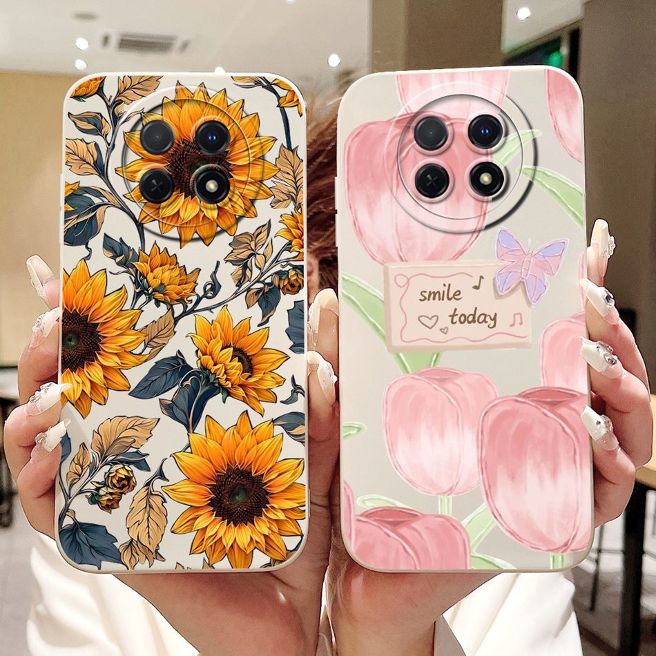 สําหรับrealme 12 5G 12X 12 + สวยดอกทิวลิปดอกทานตะวันผีเสื้อเคสโทรศัพท์Realme12X 12Plus 12 5Gซิลิโคนอ่อนนุ่มเยลลี่ปลอก
