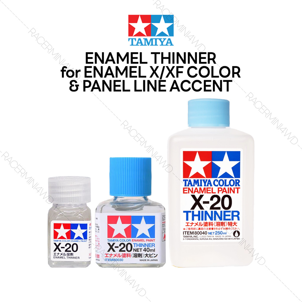 TAMIYA X-20 Enamel Thinner for Enamel X/XF Color and Panel Line Accent ทินเนอร์สีอีนาเมล 80020 80030 80040
