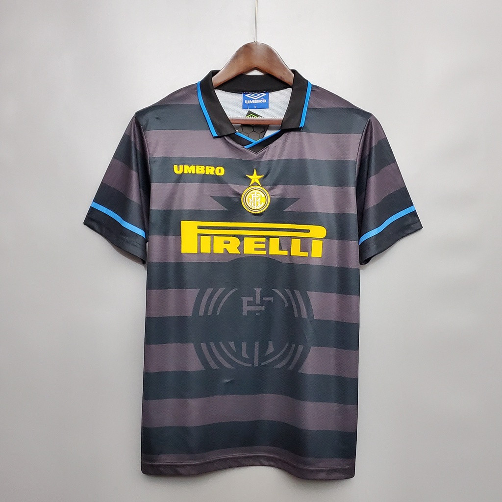 1998 1997 retro Inter Milan เสื้อยืด // เสื้อฟุตบอล Ronaldo SNCG