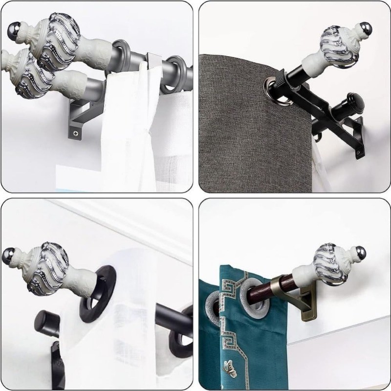 แนะนำ ผ้าม่าน 1/2/4ชิ้นยุโรปโรมันเสาก้านหัว/ราวม่านปลั๊กหมวก/ผ้าม่านพลาสติกก้าน จบ ปก/ตกแต่งบ้าน ราคาพิเศษ มีเก็บเงินปลายทาง