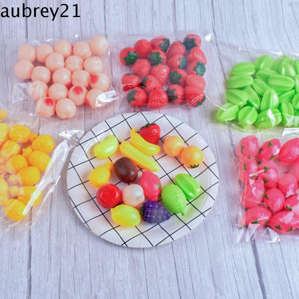 ออดรี1 20ชิ้นมินิจําลองอาหารรุ่น,เหมือนจริงลูกแพร์ผลไม้เทียมรุ่น,สตรอเบอร์รี่เทียมสับปะรดกล้วยจําลองครัวของเล่นรุ่นงานฝีมือ