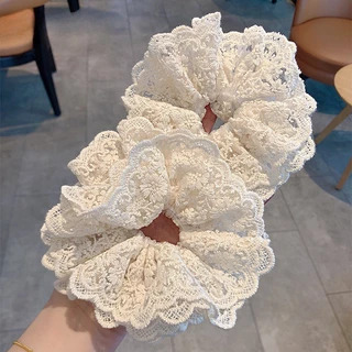 สวยงาม 4 ชั้น Fairy Lace เชือกผมผม Scrunchies เครื่องประดับผม