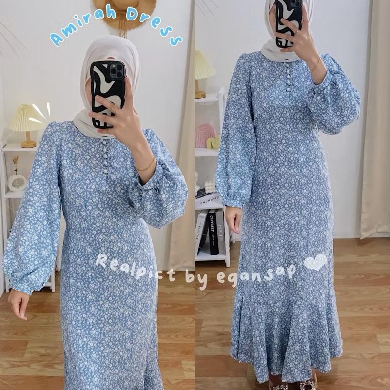 MF - Amerah Dress Mermaid Premium Motif