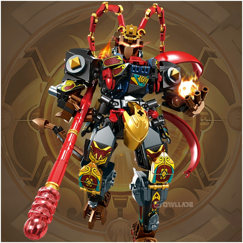 Owllade Transformers หุ่นยนต์บล็อกตัวต่อของเล่นสําหรับของขวัญวันเกิดเด็กผู้ใหญ่ BBMW-46071 สีแดง