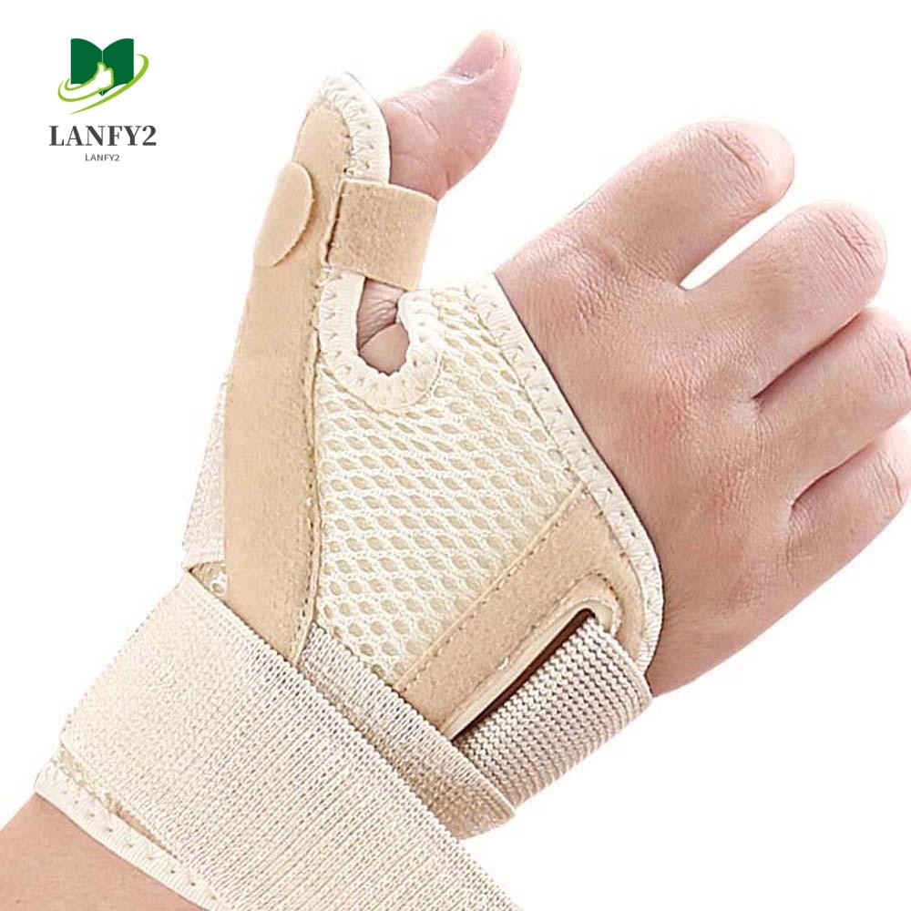 Alanfy สายรัดข้อมือกีฬา บีบอัดพยุงนิ้วหัวแม่มือ ปรับได้ รองรับข้อมือขวา/ซ้าย บรรเทาอาการปวดอุโมงค์ข้อมือ