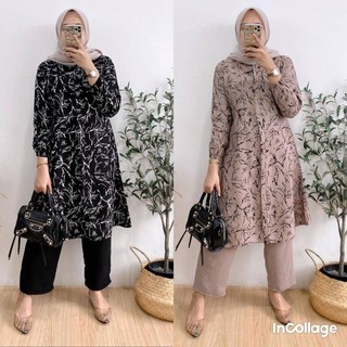 LAVETA SET TUNIK NEW SETELAN KERJA WANITA TERLARIS SET OOTD WANITA MUSLIMAH KEKINIAN