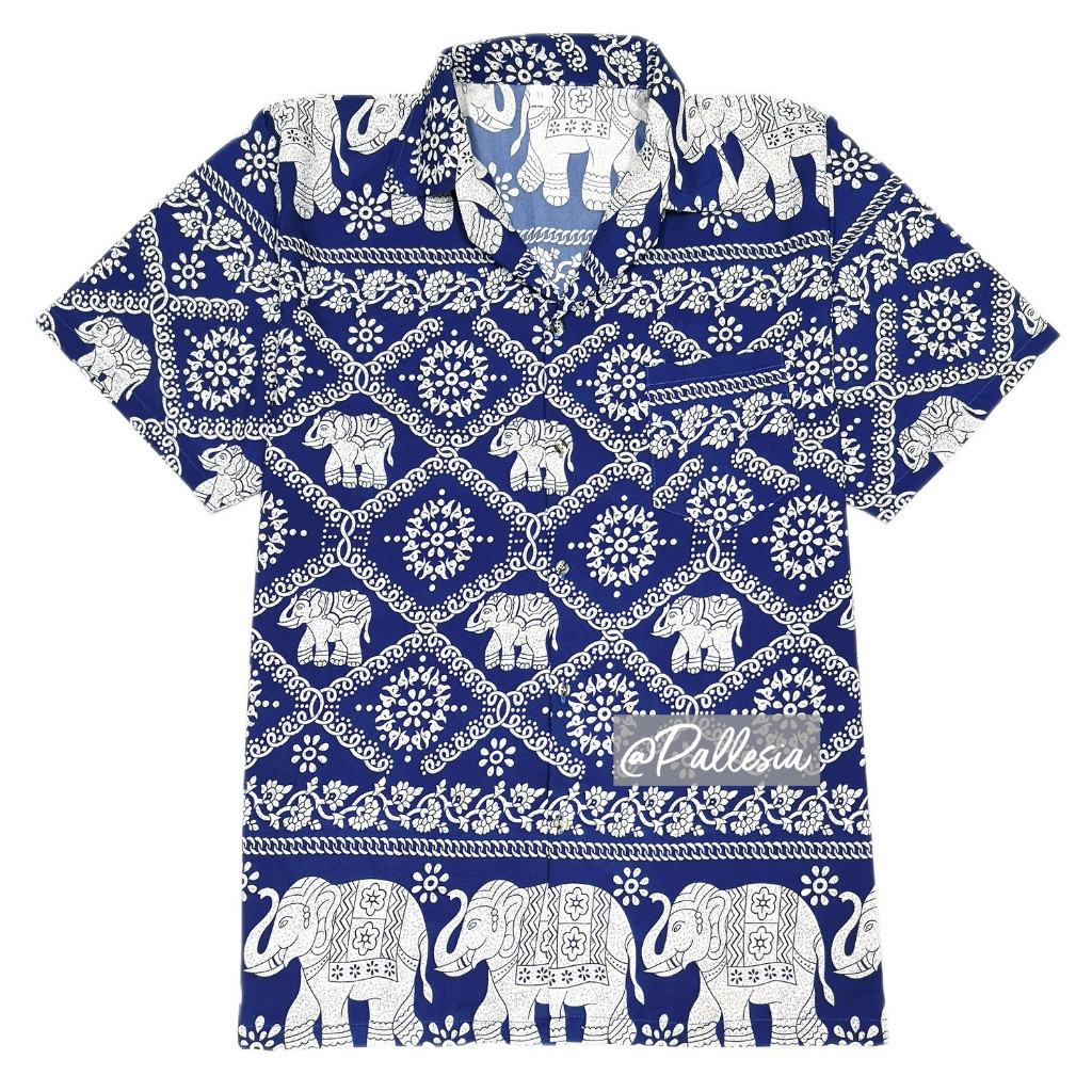 เสื้อลาย ไหมอิตาลี ลายโซ่ 7ไซส์ S-4XL งานไทย เสื้อเชิ้ตฮาวาย hw801 ราคา ถูกที่สุด ดีลบีเคเค แกลเลอรีภาพที่ 5