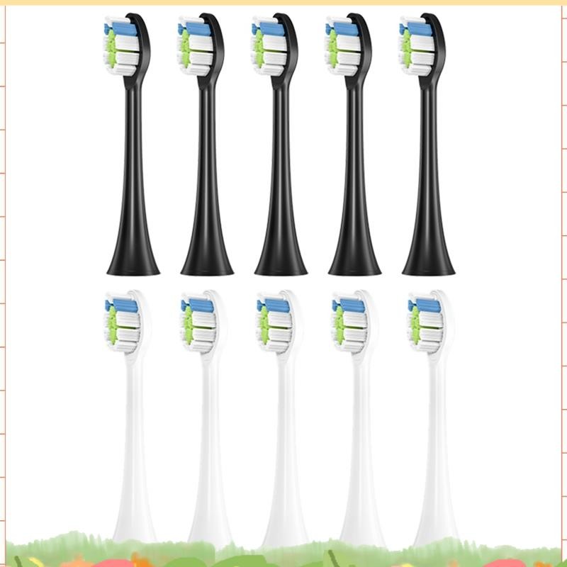 Super 10 ชิ้นเปลี่ยนหัวแปรงสีฟันสําหรับ HX6064 HX6930 HX3/HX6/HX8/HX9/R Series สูญญากาศขนนุ่ม