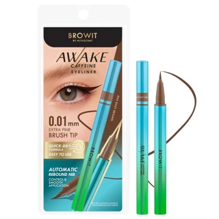 Browit Awake Caffeine Eyeliner 0.01mm บราวอิท น้องฉัตร อะเวคคาเฟอีน ตาตื่น อายไลเนอร์ เขียบขอบตา