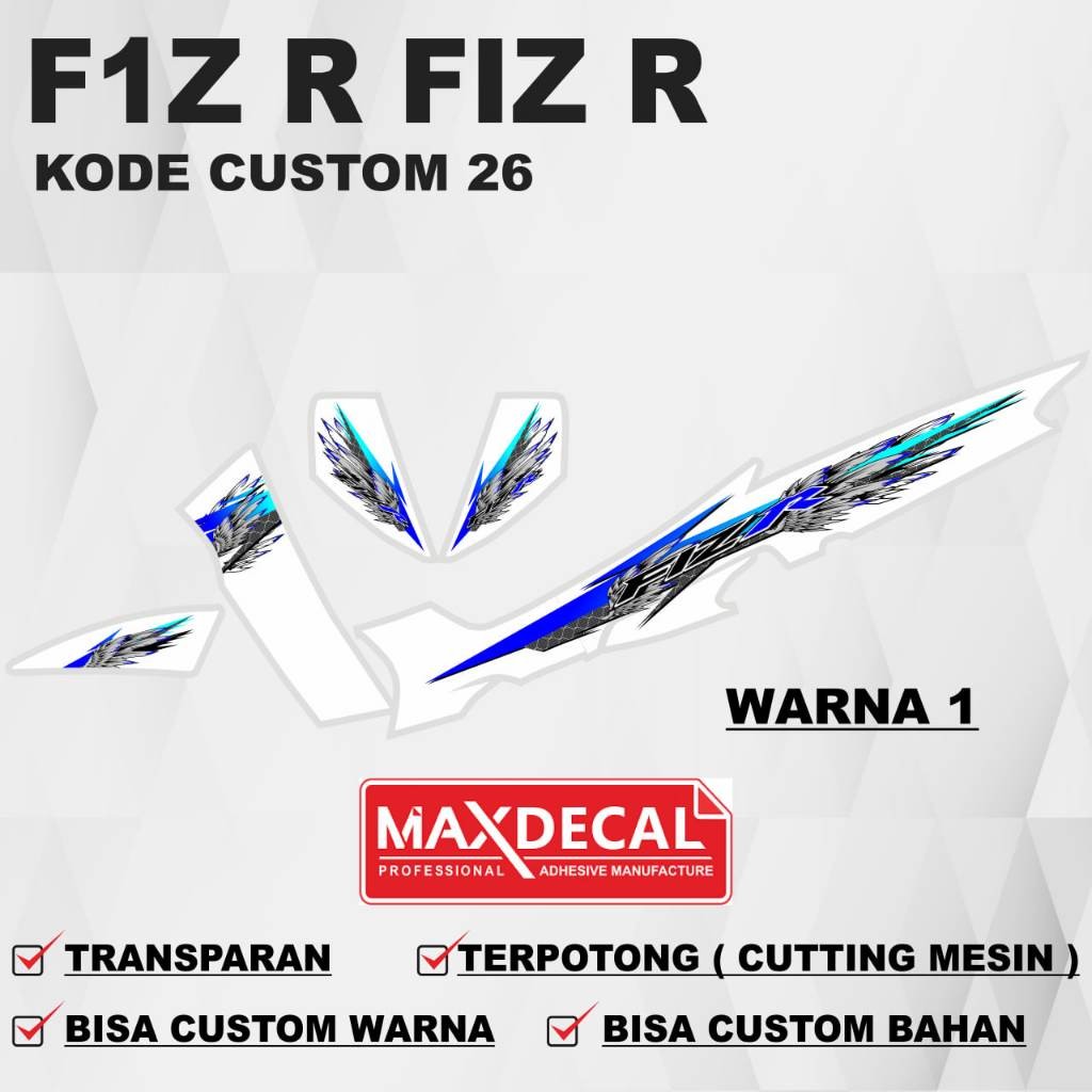 MESIN สติกเกอร์แถบสติกเกอร์รถจักรยานยนต์ Yamaha Fiz r F1z r Fiz r custom 26 - สติ๊กเกอร์ STRIPING MO