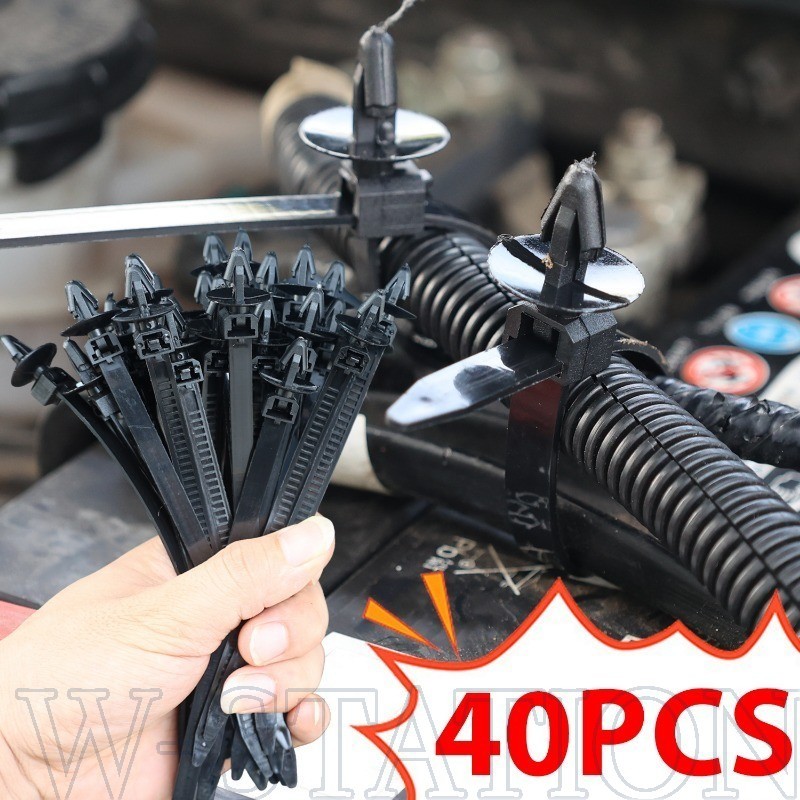 รัดสายไฟรถยนต์ - สายรัดยึดท่อทนทาน - สายรัดไนลอนแบบล็อคตัวเอง - การจัดการสายไฟสําหรับงานหนัก - สายรัดพยุงล็อคที่ปลอดภัย