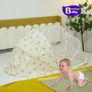 Berma Baby ผ้าคลุมมุ้งเด็ก มุ้งพับได้ มีที่บังแสง ป้องกัน 360° ระบายอากาศดี สำหรับทารกแรกเกิด