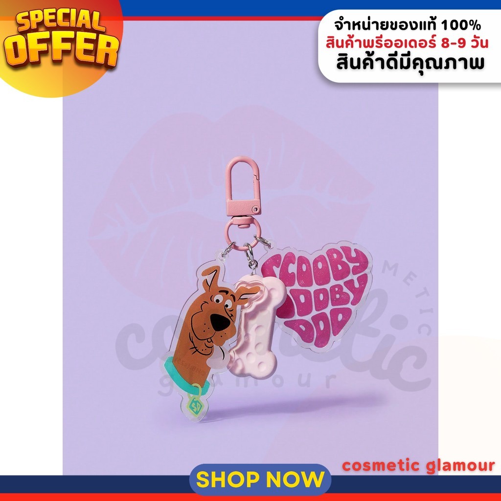 SCOOBY-DOO  พวงกุญแจ & อุปกรณ์เสริม กิ๊บติดกุญแจอะคริลิกแฟชั่นพิมพ์ลาย หมาและตัวอักษร (สินค้าแท้ 100