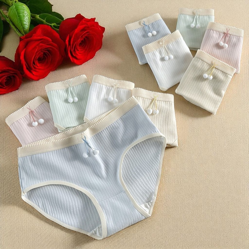 พร้อมส่ง กางเกงในผู้หญิง กางเกงชั้นใน สีพื้น สไตล์เกาหลี เนื้อผ้านุ่ม บางเบา ระบายอากาศ ป้องกันอับชื้น