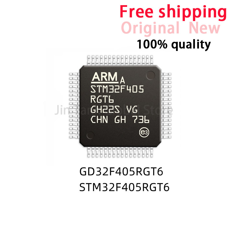 (1 ชิ้น) 100% ใหม่ STM32F405RGT6 GD32F405RGT6 STM32F405 32F405RGT6 GD32F405 RGT6 QFP64 ชิปเซ็ต