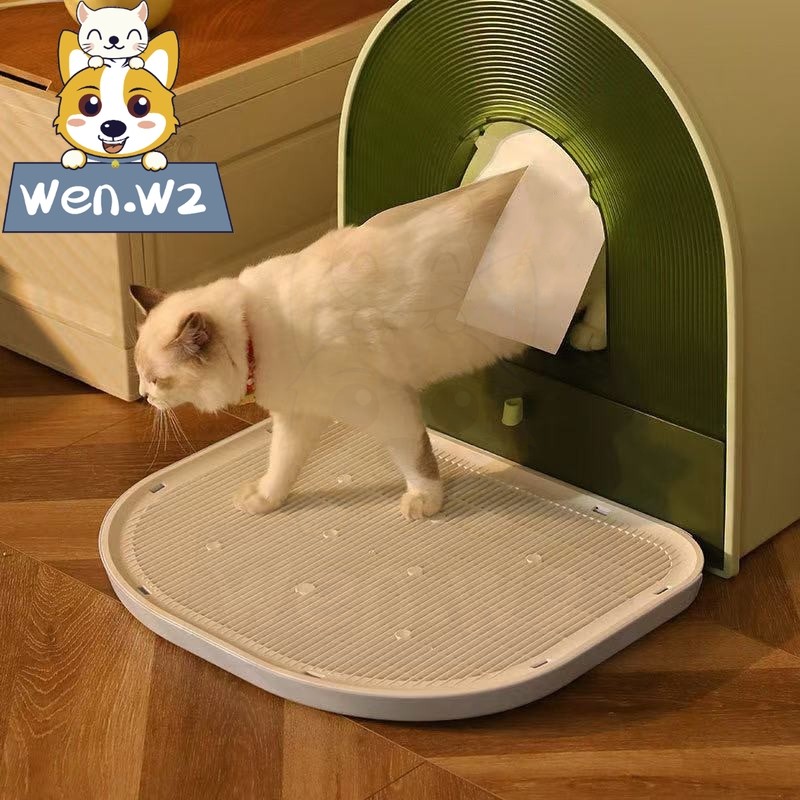wen.W2 ที่ดักทรายแมว ที่รองทรายแมว ถาดตะแกรงใช้ดักทรายที่ติดเท้าแมว ตะแกรงดักทรายแมว