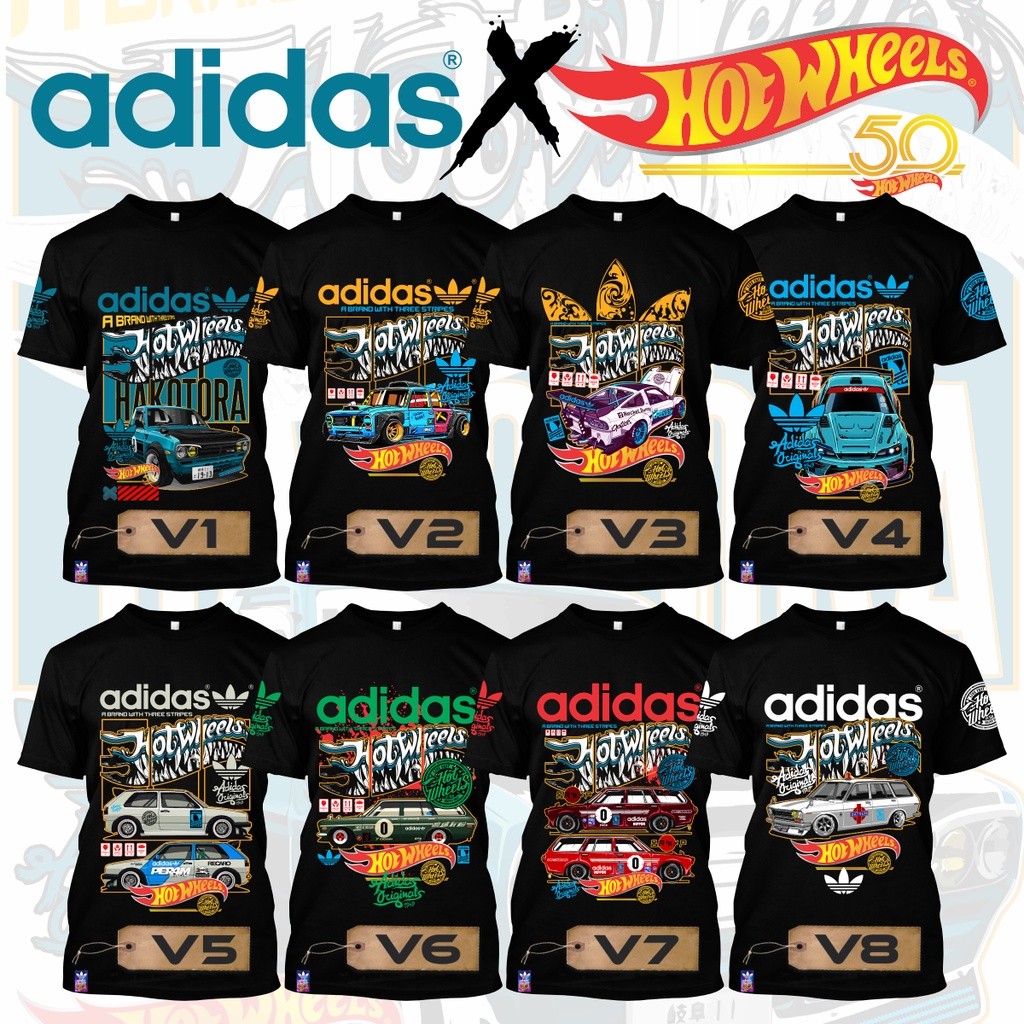 H0twheels X Ad1das เสื้อยืด Super Premium ขนาดใหญ่ 4XL 5XL Hypebeast Streetwear