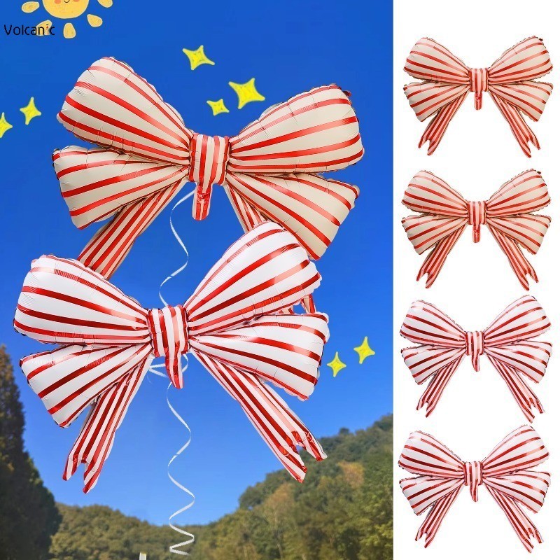Super Fairy ลายโบว์ฟิล์มอลูมิเนียมบอลลูนคู่งานแต่งงาน Bowknot รูปร่างบอลลูนสําหรับวันเกิด Photo Prop