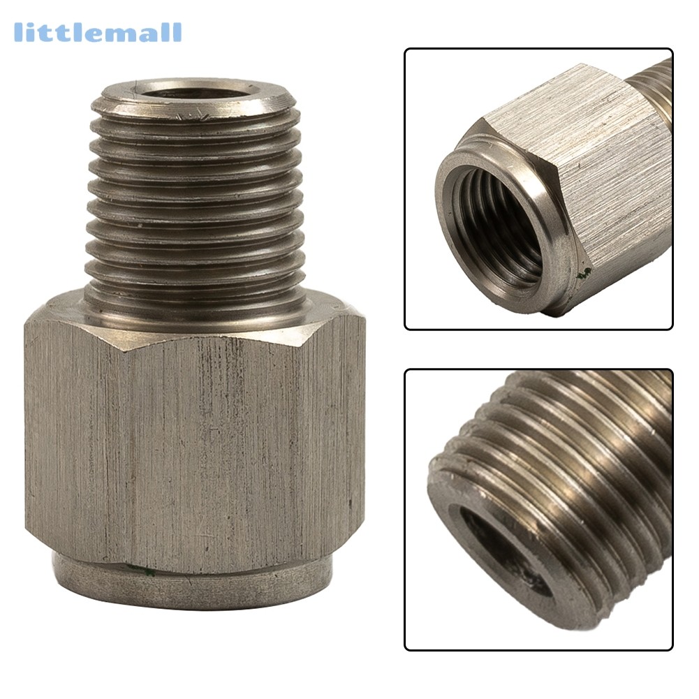1/8\" NPT ชายกับ M10x1.0 หญิงสแตนเลสสตีลเครื่องวัดความดันน้ํามันอะแดปเตอร์"