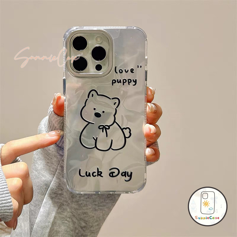 การ์ตูน เคสไอโฟน11 สุนัข สำหรับ IPhone 13 12 11 16 14 15 Pro Max 7Plus 8Plus XR X XS Max 7 8 6 6s Plus SE ระลอกน้ำ เคส
