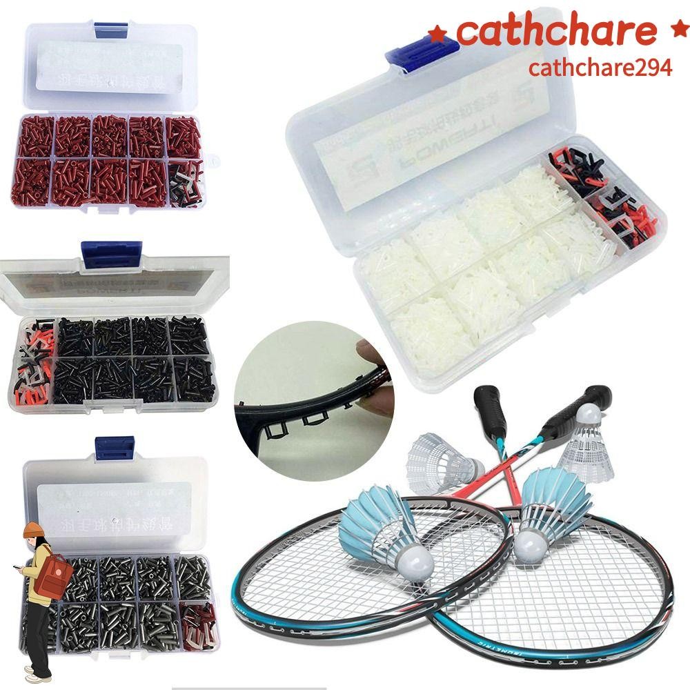 Cathchare294 1 กล่องไม้แบดมินตัน Grommets ตาไก่น้ําหนักเบาอุปกรณ์เสริมรูลวดด้ายเล็บ String Protector