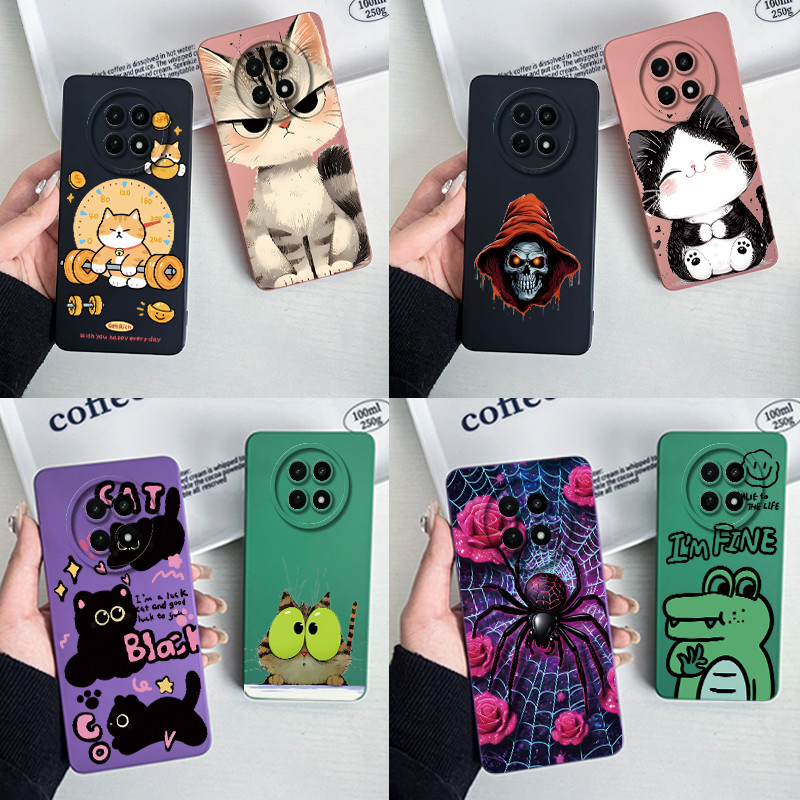 สําหรับrealme 12 12Xเคสโทรศัพท์Realme12 5G RMX3999 Realme12X RMX3997 ปลอกซิลิโคนอ่อนนุ่มหวานแฟชั่นทาสีการ์ตูนกันชนน่ารักพิมพ์ปกหลัง