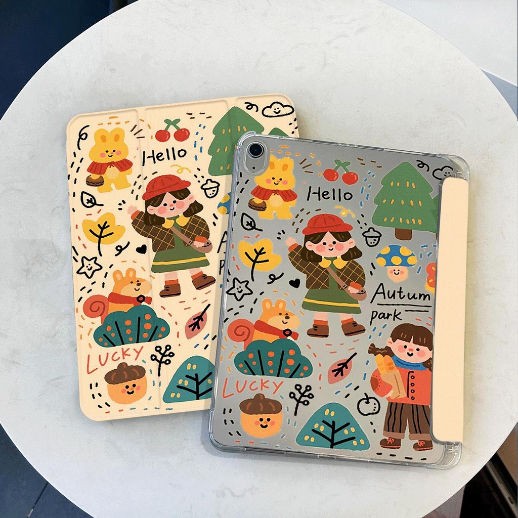 ป้องกันtpuสําหรับipad Gen 6 Pro 10.5 Air 4 Air 3 Air 5 Gen 9 Gen 5 Gen 10 Gen 8 Air 6 Gen 7 2021 Pro 11 พร้อมช่องเสียบปากกาน่ารักGraffiti - รูปที่ 5