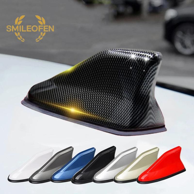 [Smileofen] Universal Car Roof Top Mount Fin Aerial Antenna Toppers Auto Radio AM เสาอากาศ FM เครื่องขยายสัญญาณ Aerial ใหม่
