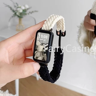 สายรัดผ้าลูกฟูกสําหรับ Huawei Band 11 Pro 10 9 8 NFC อุปกรณ์เสริมเปลี่ยนสายนาฬิกาสําหรับ Huawei Band 9 สายรัดข้อมือแฟชั่น