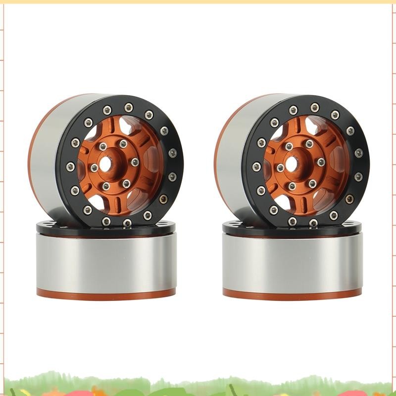 Super 4PCS 1.55 โลหะ Beadlock ล้อขอบ Hub สําหรับ 1/10 RC Crawler รถ D90 Jimny CC01 LC70 Axial 90069