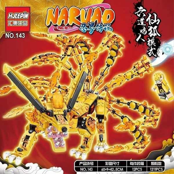 เลโก้ lego ninjago เข้ากันได้กับอิฐเลโก้ สุนัขจิ้งจอกเก้าหางใหม่ Naruto, Naruto, Sasuke และของเล่นเด