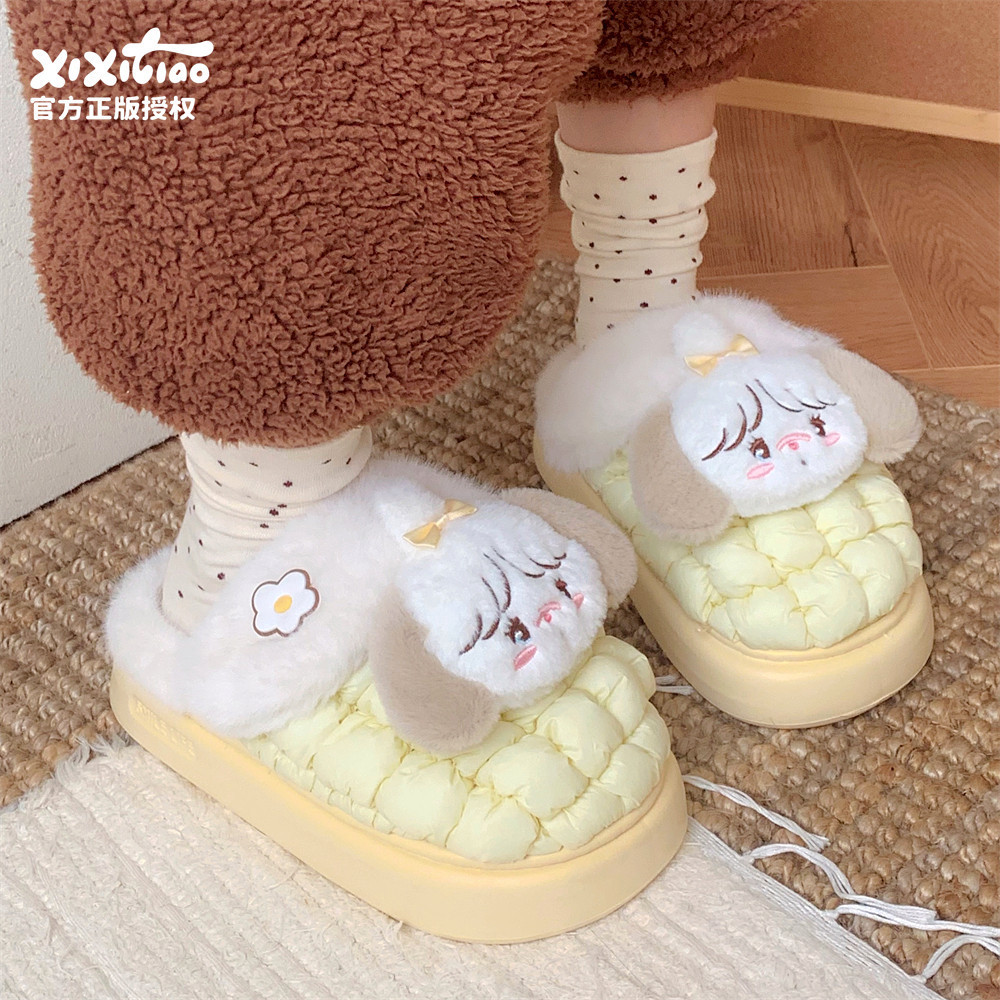 Xitiao รองเท้าผ้าฝ้ายลําลองแบรนด์ร่วม mikko ของแท้น่ารักการ์ตูนสบายแฟชั่น