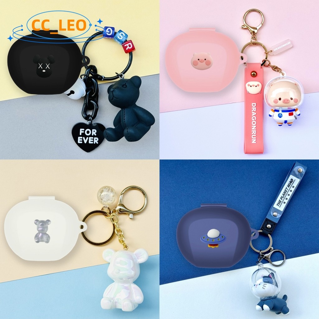 สําหรับ EDIFIER NeoBuds Plus กรณีการ์ตูน Toast พวงกุญแจน่ารัก Piggy ซิลิโคน Soft Case EDIFIER NeoBud