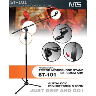 NTS ST-101 [AutoLock] 🔥ส่งทุกวัน🔥 ขาตั้งไมค์บูมออโต้ล็อคฐานแฉก ขาตั้งไมค์บูม แถมคอไมค์ ขาตั้งไมค์ตั้งพื้น ขาไมค์เหล็ก