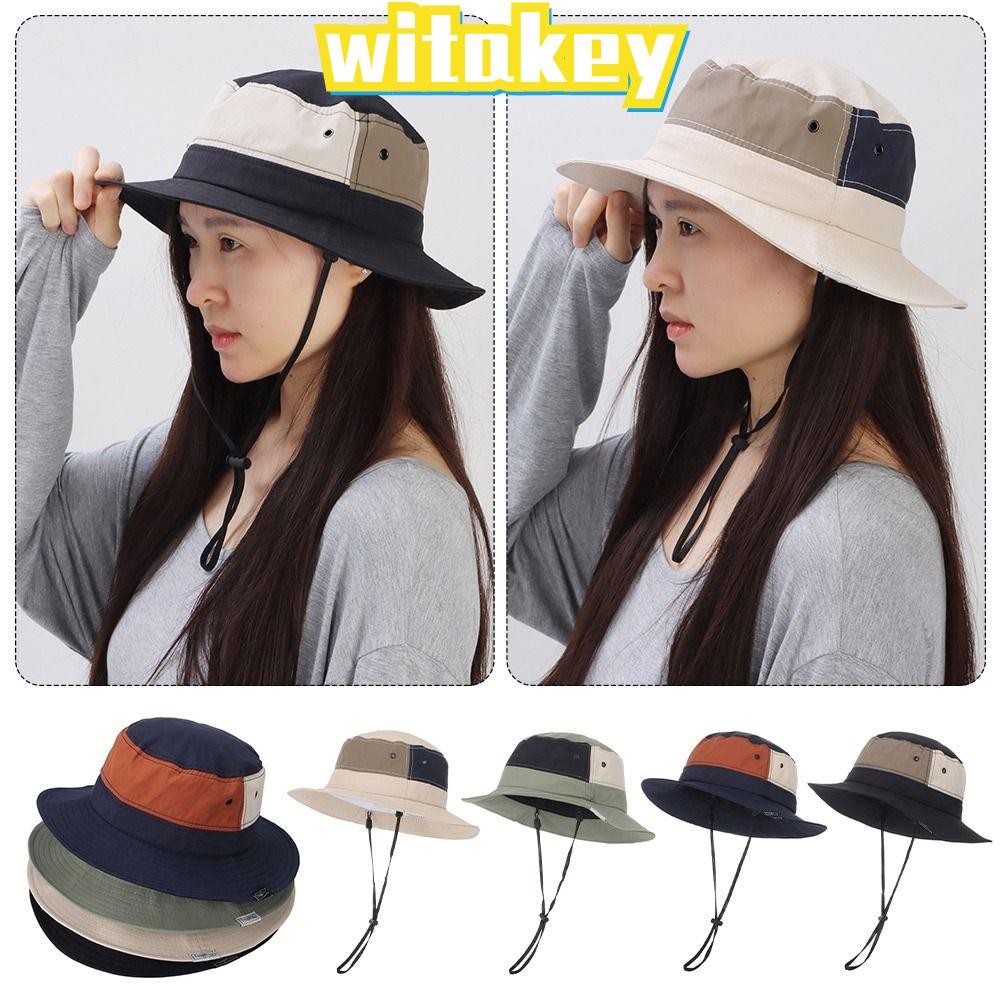 Witakey หมวกปีกกว้าง ป้องกันรังสียูวี ระบายอากาศ แห้งเร็ว ขนาดใหญ่ เหมาะกับฤดูร้อน สไตล์ชาวประมง สําหรับผู้หญิง