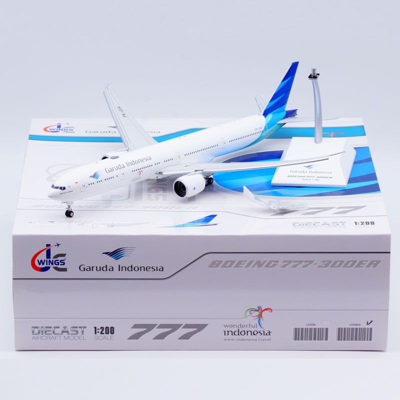 Jcwing1: 200 โมเดลเครื่องบินโลหะผสมครุฑอินโดนีเซีย Airlines B777-300ER PK-GIA ปก