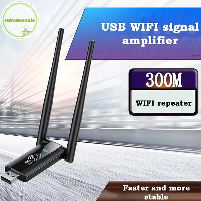 HDMM 300Mbps 2.4G USB Wireless WiFi Repeater Extender Router WiFi เครื่องขยายสัญญาณ Booster Long Range Wi-Fi Repeater Access Point TH