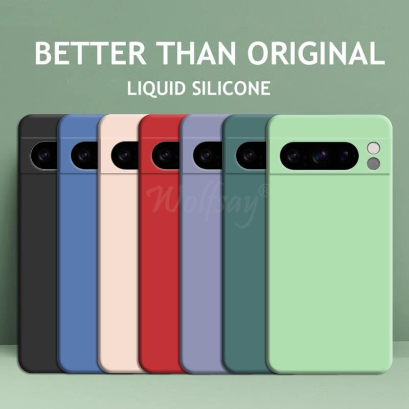 สําหรับ Google Pixel 8 Pro กรณี Pixel 9 Pro XL ฝาครอบยางซิลิโคนป้องกัน TPU กรณี Pixel 8 Pro 8A 7A 7 6A 6 Pro กรณี
