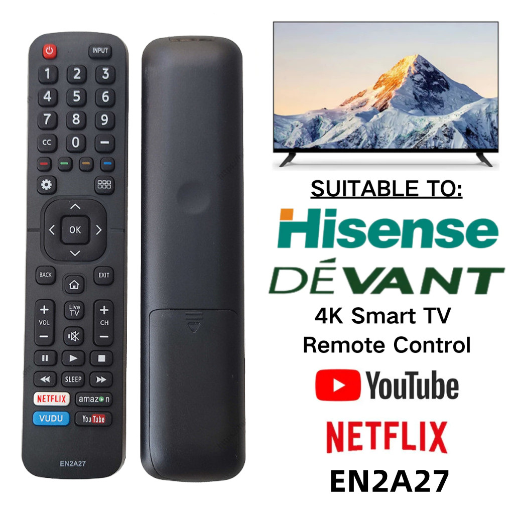 Universal สําหรับ Hisense TV Remote En2h27 En2h27HS สําหรับสมาร์ททีวี EN2H27B EN2H27D EN2A27 ER-3607